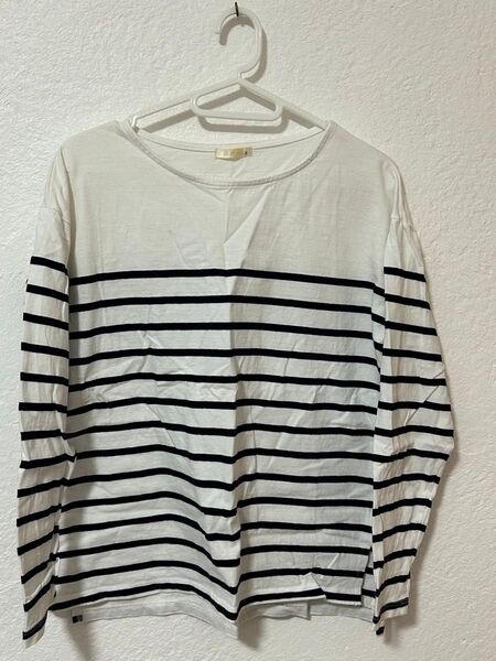 ニッセン カットソー Tシャツ Sサイズ 長袖 ロンT ボーダー