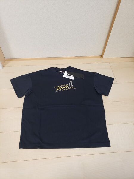 新品 PING ゴルフウェア Tシャツ 半袖 レディース ネイビー Sサイズ
