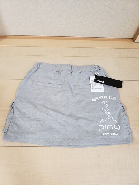 新品 PING ゴルフウェア レディース スカート グレー Sサイズ