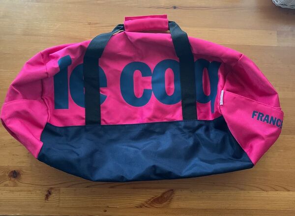 le coq sportif ボストンバッグ ピンク/ネイビー