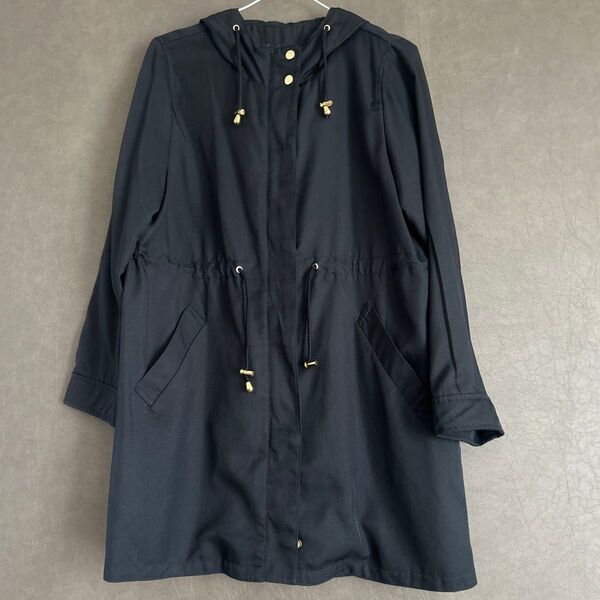 HKWORKS LONDONフード付きロングコート ネイビー