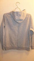 ★LADIES HOODIE★フード付きレディースロングスリーブ トップス LONG SLEEVE SIZE M USED IN JAPAN GRAY　パーカー_画像6