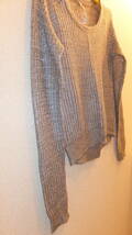 ★ABSOLUTELY★Ladies knit sweater ash sizeM レディースセーター長袖サイズM USED IN JAPAN 　グレイASH　アメリカ_画像3