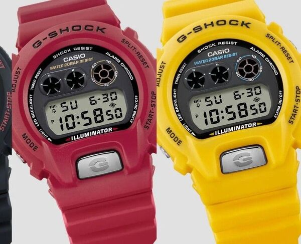 CASIO G-SHOCK DW6900TR-4JR 9JR電池式イエロー レッド 未使用セット