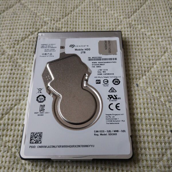 ソニー Nasne換装用HDD(2TB)