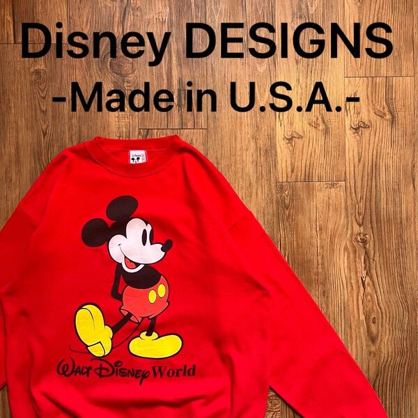 USA製!!【Disney DESIGNS】ミッキーマウス スウェットシャツ