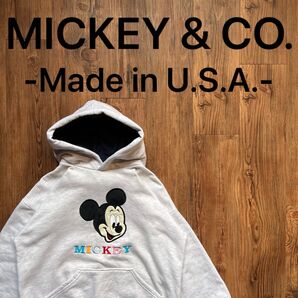 USA製!!【MICKEY & CO.】プルオーバーパーカー レア 90s