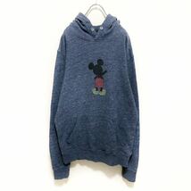 Disney ディズニー★ミッキー 後ろ姿 長袖パーカー 杢ネイビー 紺_画像2