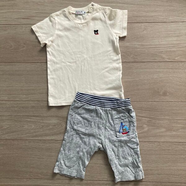 ミキハウス 上下セット 男の子 半袖Tシャツ 短パン