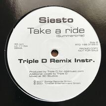 【eu-rap】Siesto / Take A Ride (Summertime) _ triple d remix［12inch］オリジナル盤《2-1-23》_画像2