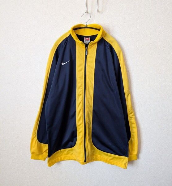美品☆90s チー厶タグ NIKE ナイキ トラックジャケット ジャージ バスケットボール 紺黄