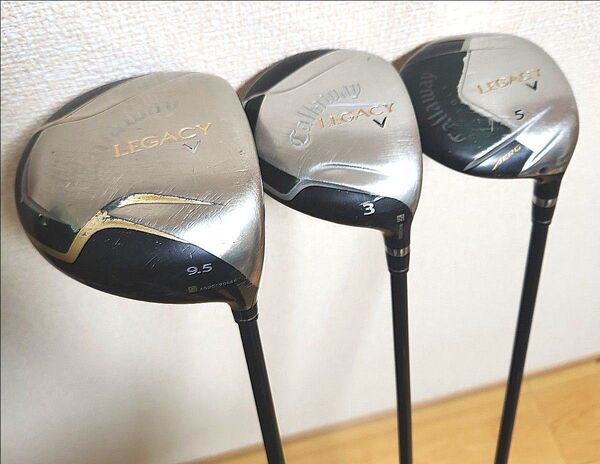 Callaway ゴルフクラブ キャロウェイ 3本セット レガシーV LEGACY v ドライバー 3W 5W