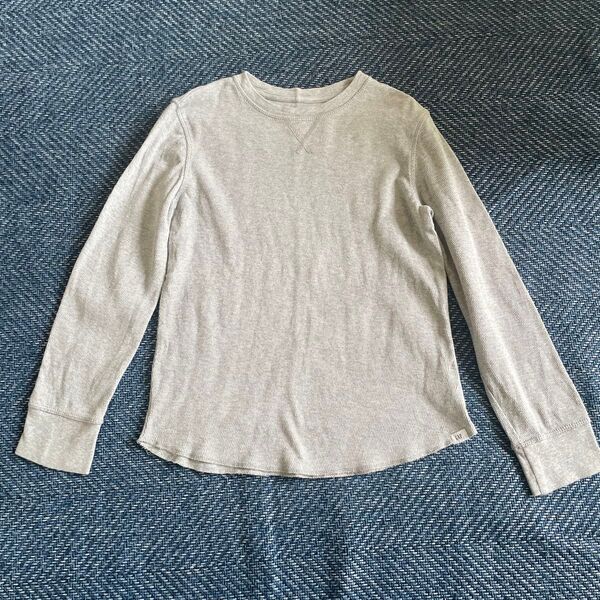 GAP ギャップ ワッフル ロンT キッズ 130cm グレー 綺麗 長袖Tシャツ ワッフル ロンT 長袖