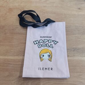 ILEMER イルメール ハッピードール バッグ ショップバッグ ピンク バッグ トートバッグ マルシェバッグ
