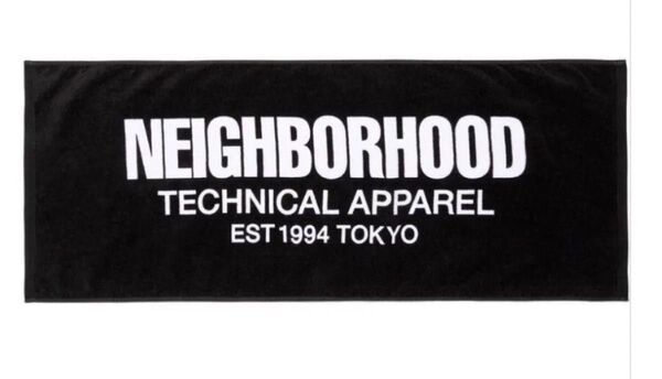 NEIGHBORHOOD ネイバーフッド CI/C-TOWEL フェイスタオル ブラック フリーサイズ 840mm×340mm