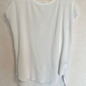 ワッフル Tシャツ 2way 白トップス