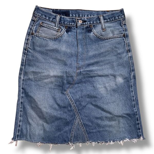 リーバイス リメイク デニムスカート 古着 カスタム ジーンズ 90s Lサイズ相当 デニム スカート y2k Levis