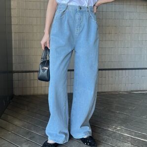 ウエストホックデニム