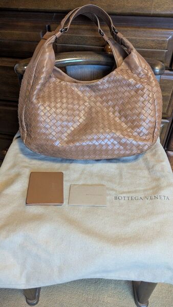 お値下げ!!BOTTEGA VENETAカンパーナ イントレチャート バッグ ブラウン