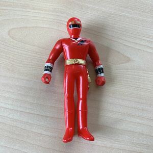 【中古品】忍者戦隊 カクレンジャー ニンジャレッド バンダイ 1993年製 当時物 ソフビ