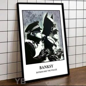バンクシー【batman and the police】アートポスターフレーム-11