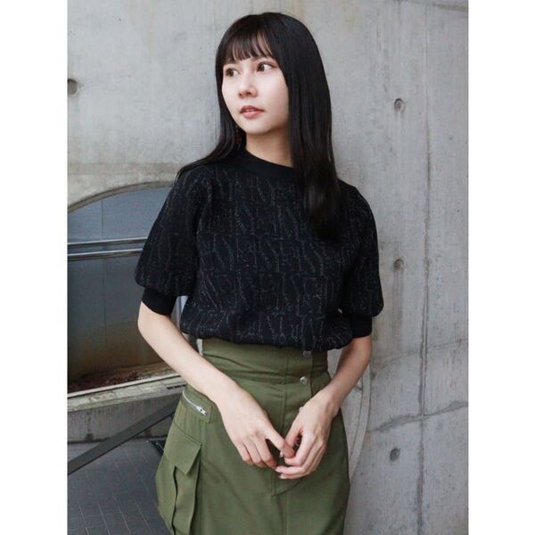 MURUA ムルア フォントパターンニット ニット