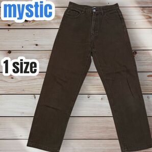 mystic カラーパンツ デニム ジーンズ ブラウン Denim