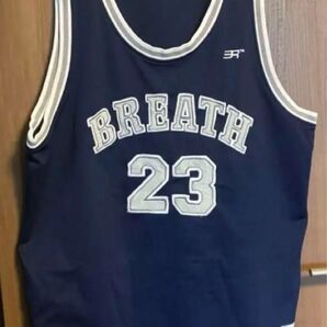 BREATHE 古着 バスケットボールシャツ ネイビー