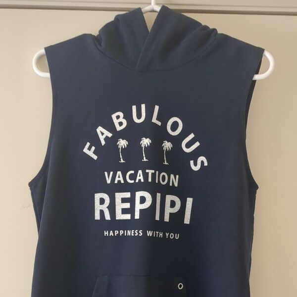 repipi ノースリーブパーカーワンピース ネイビー ジュニアМ