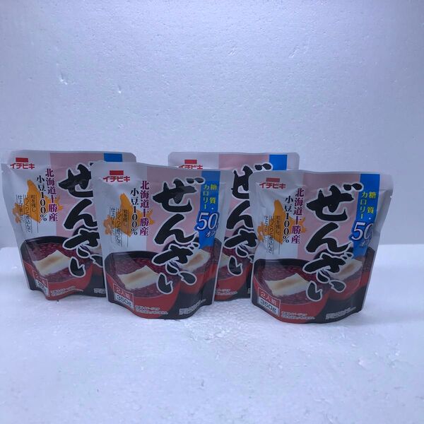 未使用 イチビキ ぜんざい 350g 4個セット 合計1400g 北海道十勝産小豆 2人前4個で合計8人前
