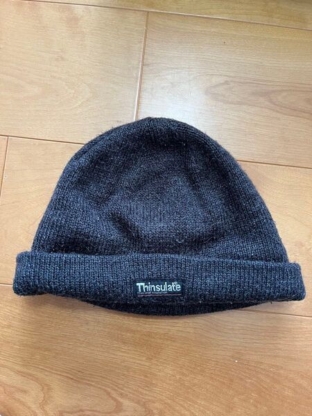 シンサレート Thinsulate 帽子 ニット帽 ビーニー 防寒 グレー