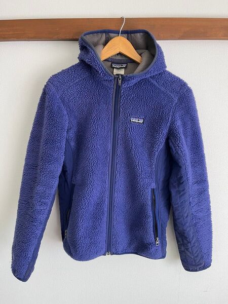 Patagonia パタゴニア フード フーディ フリースジャケット パープル 紫 S パーカー ジャケット Hoody