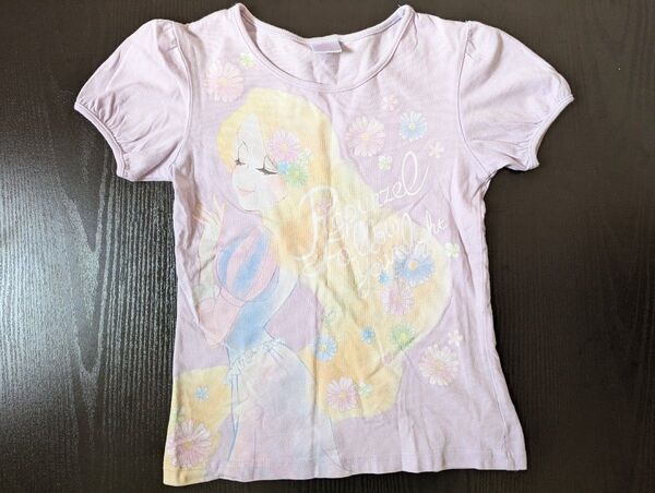 Tシャツ 半袖 トップス 女の子 半袖Tシャツ130 ディズニー ラプンツェル