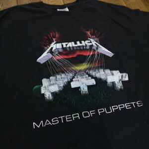 METALLICA MASTER OF PUPPETS Tシャツ L ブラック アルバム 半袖 プリント メタリカ バンド ロック メタル