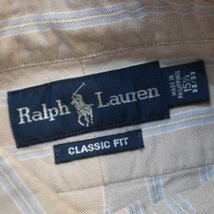 美品 Polo Ralph Lauren ストライプ ボタンダウン シャツ 15 2/1 コットン 長袖 シャツ ポロ ラルフローレン チェック ネルシャツ_画像5