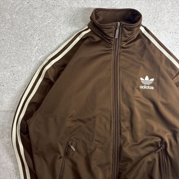 【最高峰】adidas 90sトラックジャケット ファイヤーバード ブラウン M