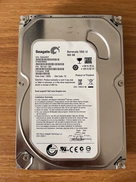 Seagate Barracuda 7200.12 500GB HDD