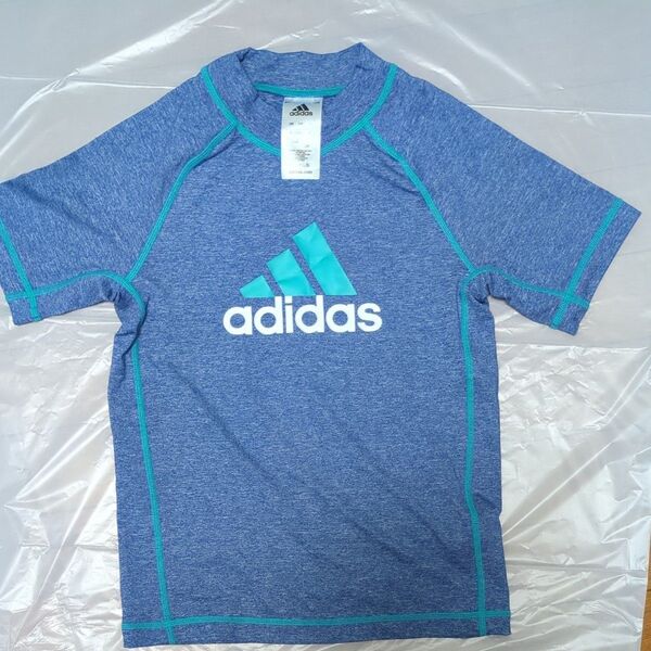 adidas キッズ ラッシュ ブルー系 サイズ150 プール 水着 夏休み 夏 水遊び 川 海