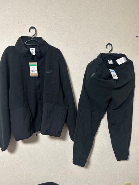 NIKE フリース 上下 XL 下M 新品