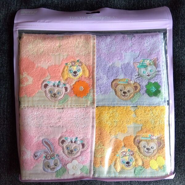 ディズニー ダッフィー ミニタオル4枚数セットSpring Bloom