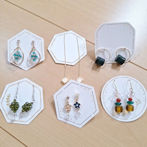 ハンドメイド ピアス6セット