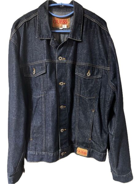 ヴィンテージデニムジャケット GUESS 90s 濃紺 古着 USA デニムジャケット ビンテージ LEVI’S