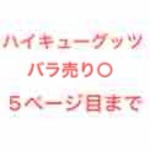 ハイキューグッツまとめ売りバラ売り○