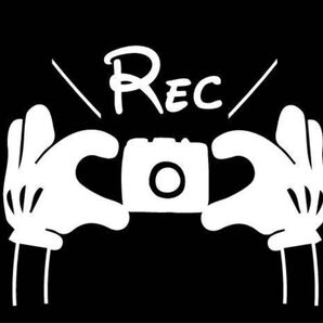 ドラレコ 録画 車 ステッカー 転写 ディズニー REC ドライブレコーダー 可愛い 手