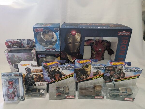 アイアンマン ガーディアン ギャラクシー アベンジャーズ マーベル ベアブリック キャプテンアメリカ ミニカー フィギュア