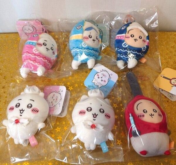 ちいかわ 6点+ショッパーセット ホイップ誕生日 ハートに火をつける こいのぼりな マスコット