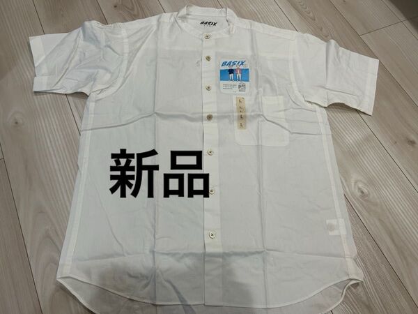 新品☆BASIX 半袖シャツ ホワイト Lサイズ 新品 未使用