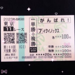 イクイノックス応援馬券 天皇賞秋2023