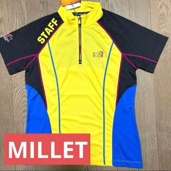 MILLET ミレー ハーフジップ 半袖 サイズ90(メンズS、レディースM)