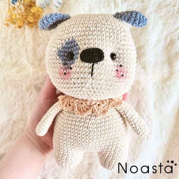 【24時間以内発送】No.93 ぶちわんこ あみぐるみ